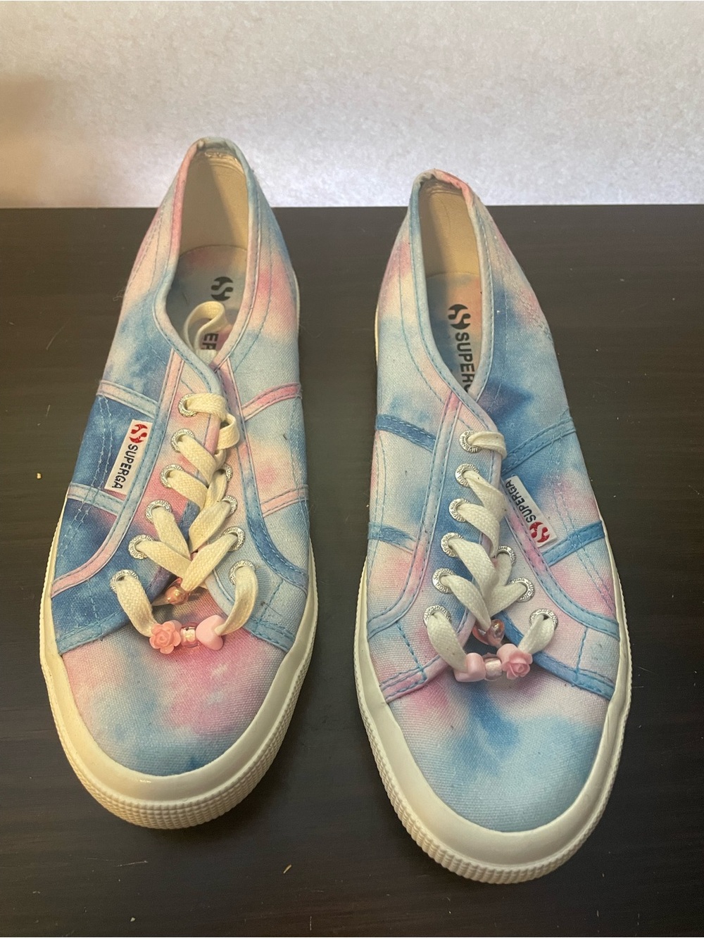 Superga Pastel Tie-Dye Canvas Sneakers - Blue & Pink